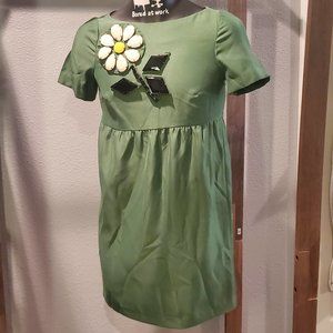 KARTA Green Flower Dress Small
